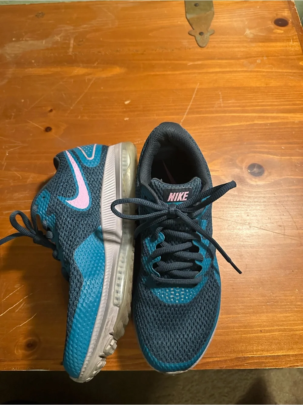 Nike Kids Sneakers — Gray, Teal & Pink Accents